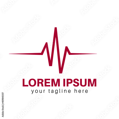 heart beat graph cardiology doctor pharmacy medical healthcare cardiograph breathing therapy cardio vector logo illustration design.