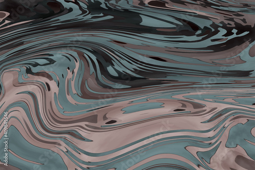Natural marble texture in vector. Abstract background. Grey aquamarine and brown colors.