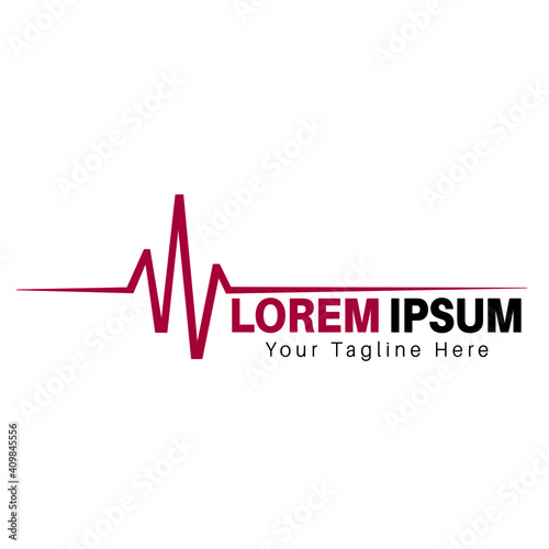heart beat graph cardiology doctor pharmacy medical healthcare cardiograph breathing therapy cardio vector logo illustration design.