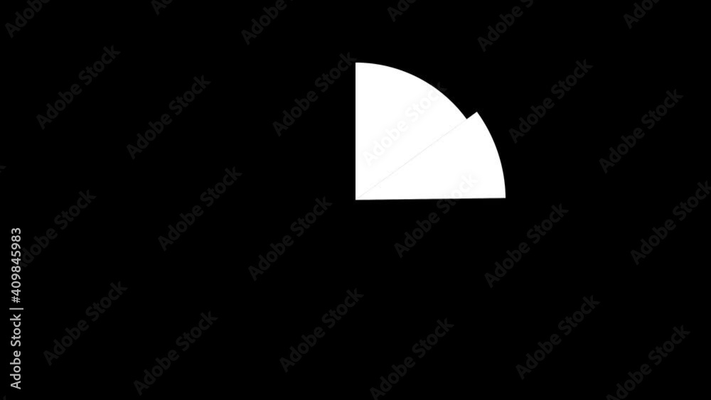 Pie charts animation. percent circle round donut chart infographic. Colorful infographic on a white background. animation with optional luma matte.