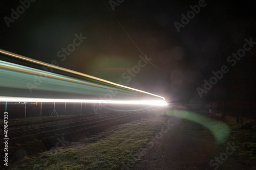 Long exposure train in the dark