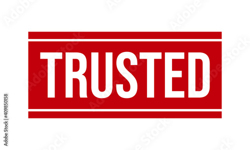 Trusted Rubber Stamp. Trusted Rubber Grunge Stamp Seal Vector Illustration