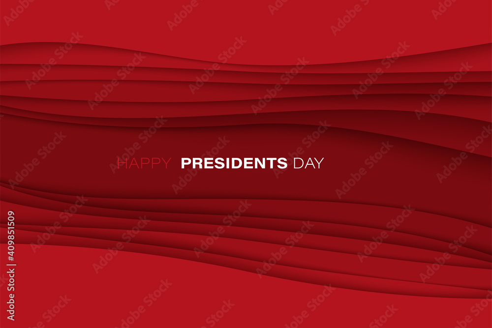 United States President's Day greeting card with waving USA national flag color. Vector illustration United States President's Day greeting card with waving USA national flag color. Vector illustration