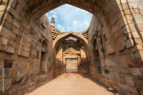 Qutub Minar  is red sandstone Tower is 73 metres high and 2nd tallest tower in India