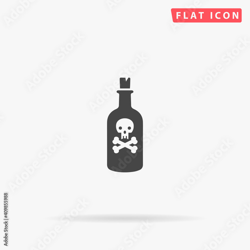 Poison flat vector icon