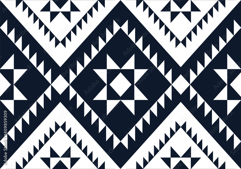 Fototapeta premium Geometric ethnic pattern traditional Design for background,carpet,wallpaper,clothing,wrapping,batik,fabric,sarong