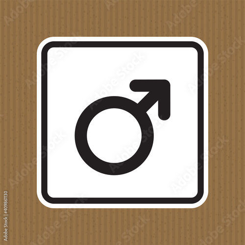No Male Symbol Sign Isolate On White Background,Vector Illustration