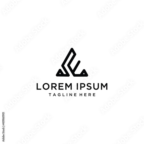 AE or EA letter logo vector monogram