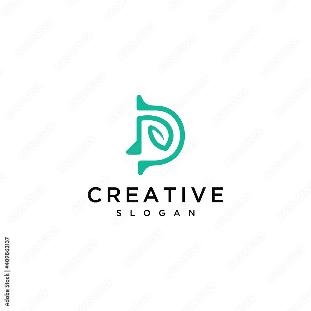 d letter logo vector monogram
