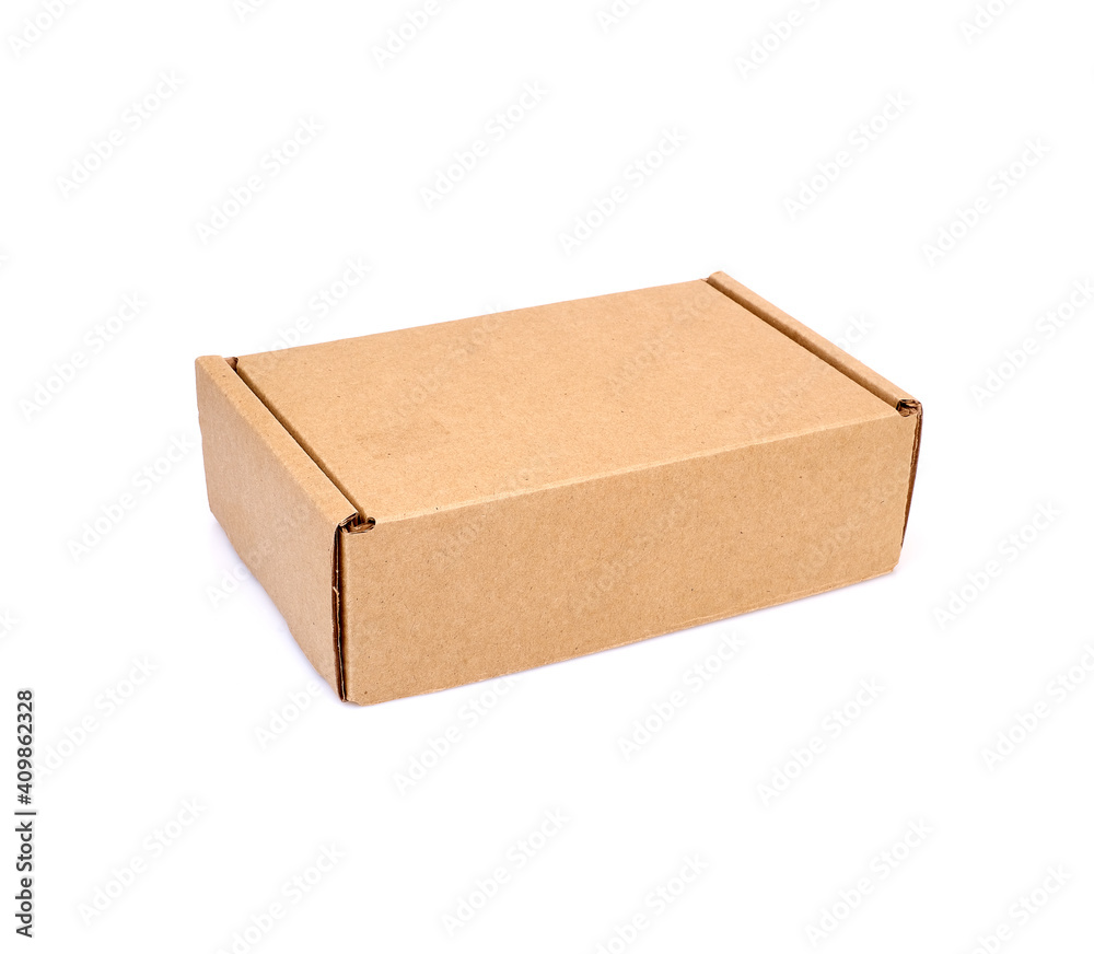 One craft box isolated on white background One craft box isolated on white background