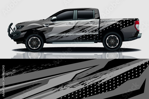 car decal wrap design vector