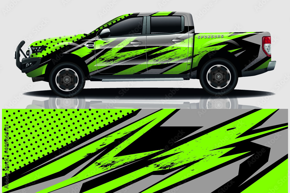 car decal wrap design vector