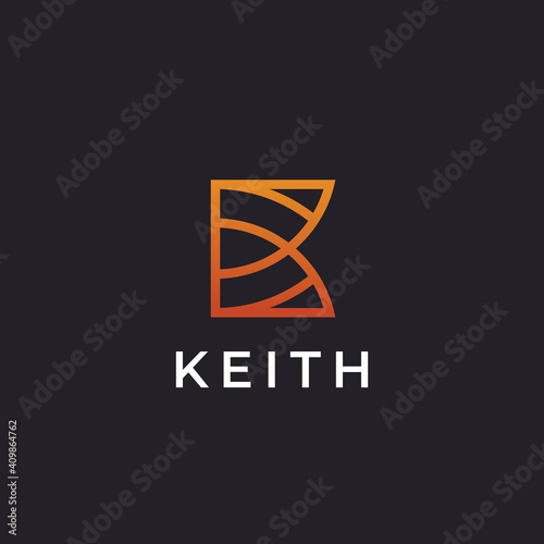 Letter K logo template. Modern elegant logotype. 
