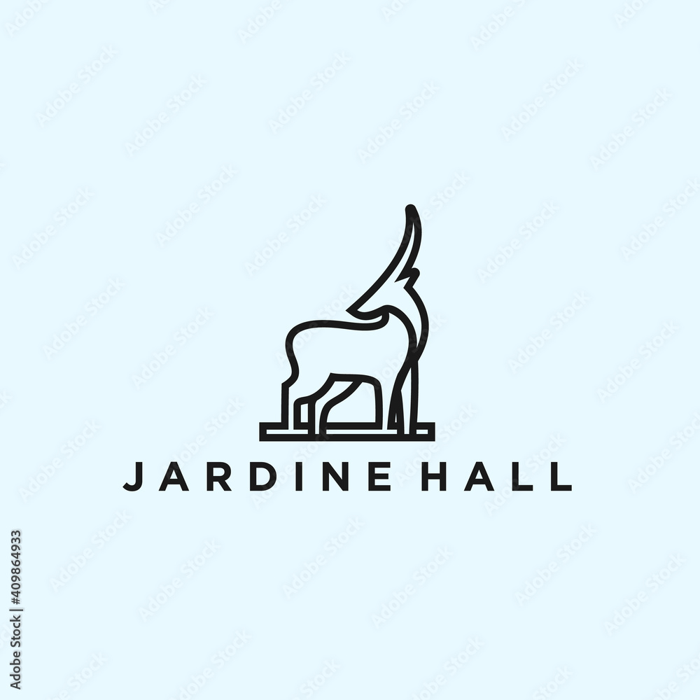 abstract hunting logo. deer icon abstract hunting logo. deer icon