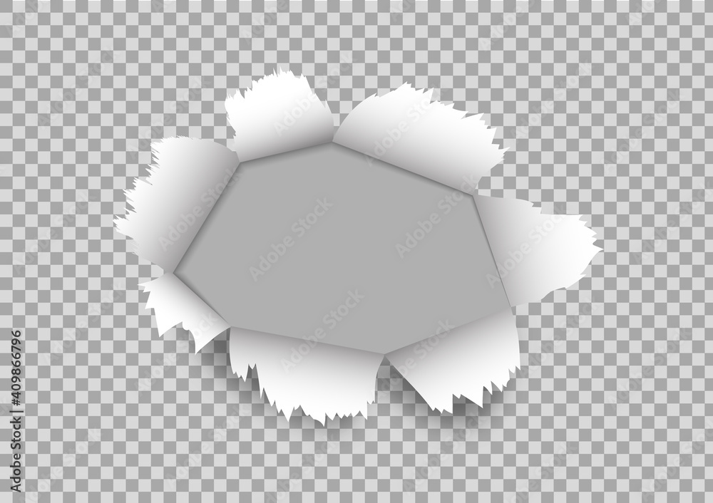 Abstract Paper Models Ripping Torn paper. Hole with rip edge. White torn paper on transparent ...