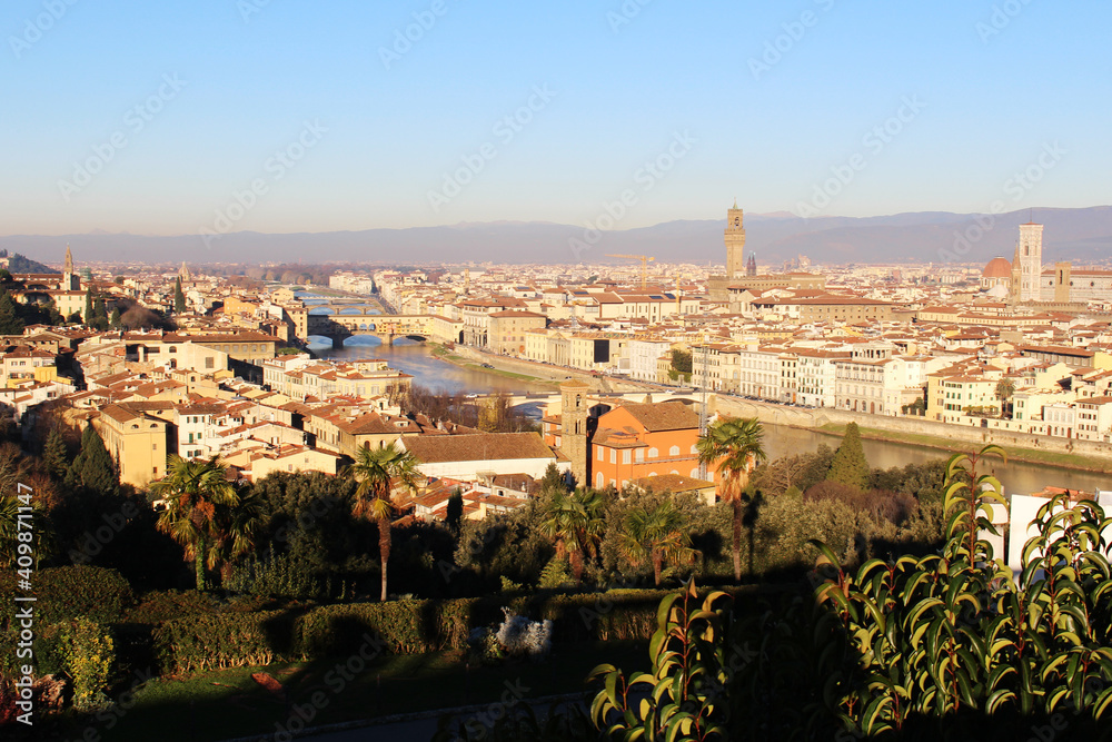 Fototapeta premium 海外旅行 イタリア フィレンツェ ミケランジェロ広場から撮影した展望006