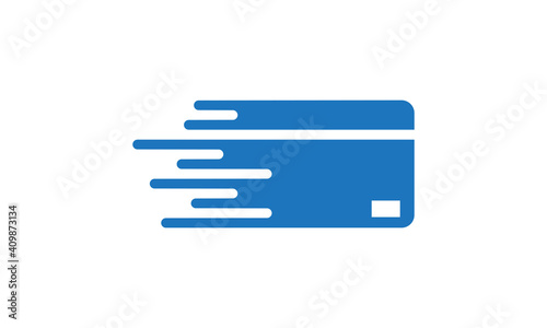 credit card fast logo symbol icon vector graphic design illustration