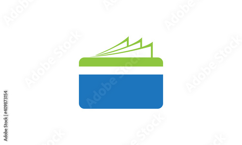 credit card and money modern logo symbol icon vector graphic design illustration