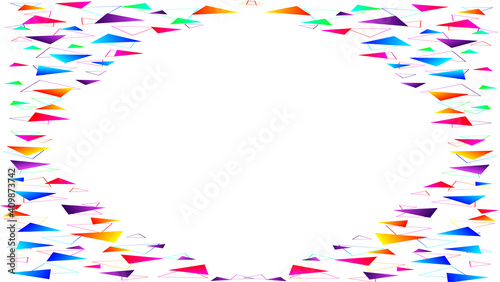 Confetti triangle colorful background vector illustration