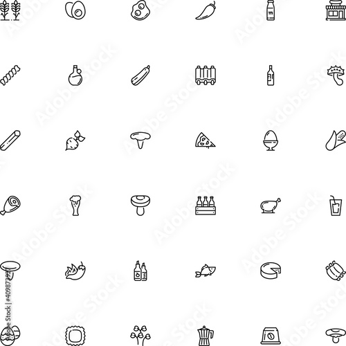 icon vector icon set such as: ham, ravioli, barley, rack, filled, 4 pack, sense, squash, bread, drawn, decor, ocean, salad, froth, maize, capsule, pennoni, pizzeria, equipment, colored, suillus