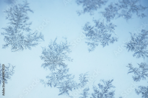 frosty pattern on glass