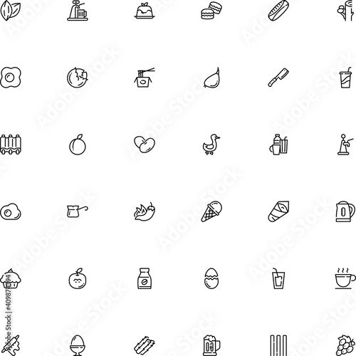 icon vector icon set such as: label, bulb, farfalle, cool, confection, candy, clear, iron, steel, colored, macaroni, china, jar, pannacotta, pepper, fragile, abstract, ice, mushroom, beer glass