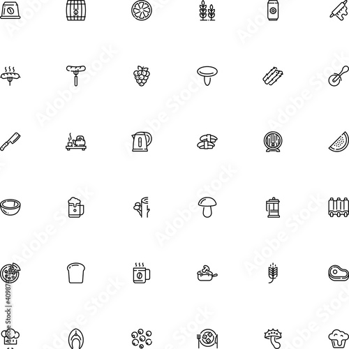 icon vector icon set such as: fly agaric, electrical, medicine, uniform, cappuccino, style, japan, sugar, fungus, hand, stainless, segment, wood, grid, mix, dough, household, berry, sushi, suillus