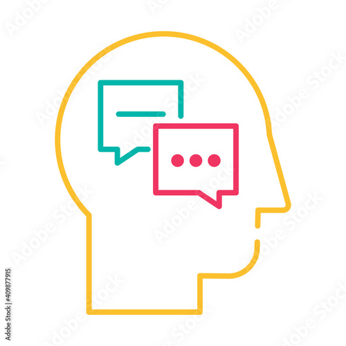 Psychology and psychiatry thin line vector icon