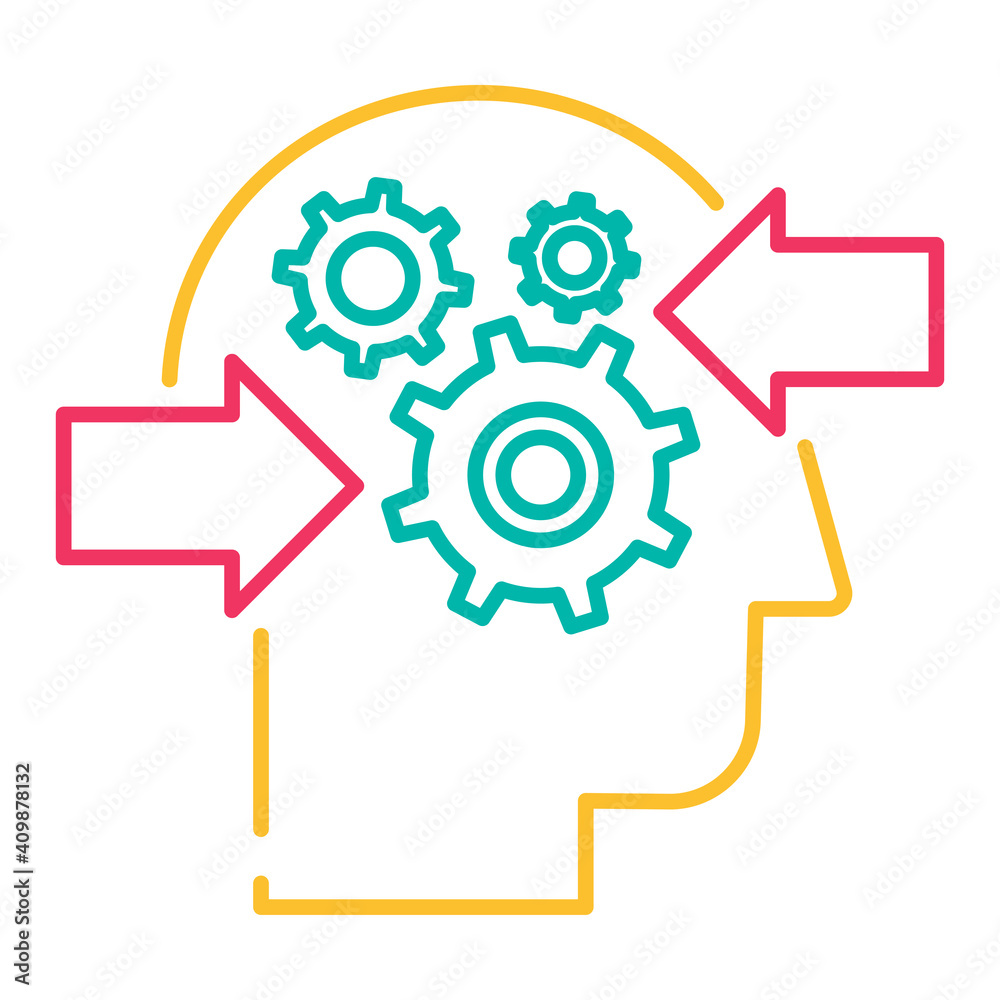 Decision making process thin line vector icon Decision making process thin line vector icon