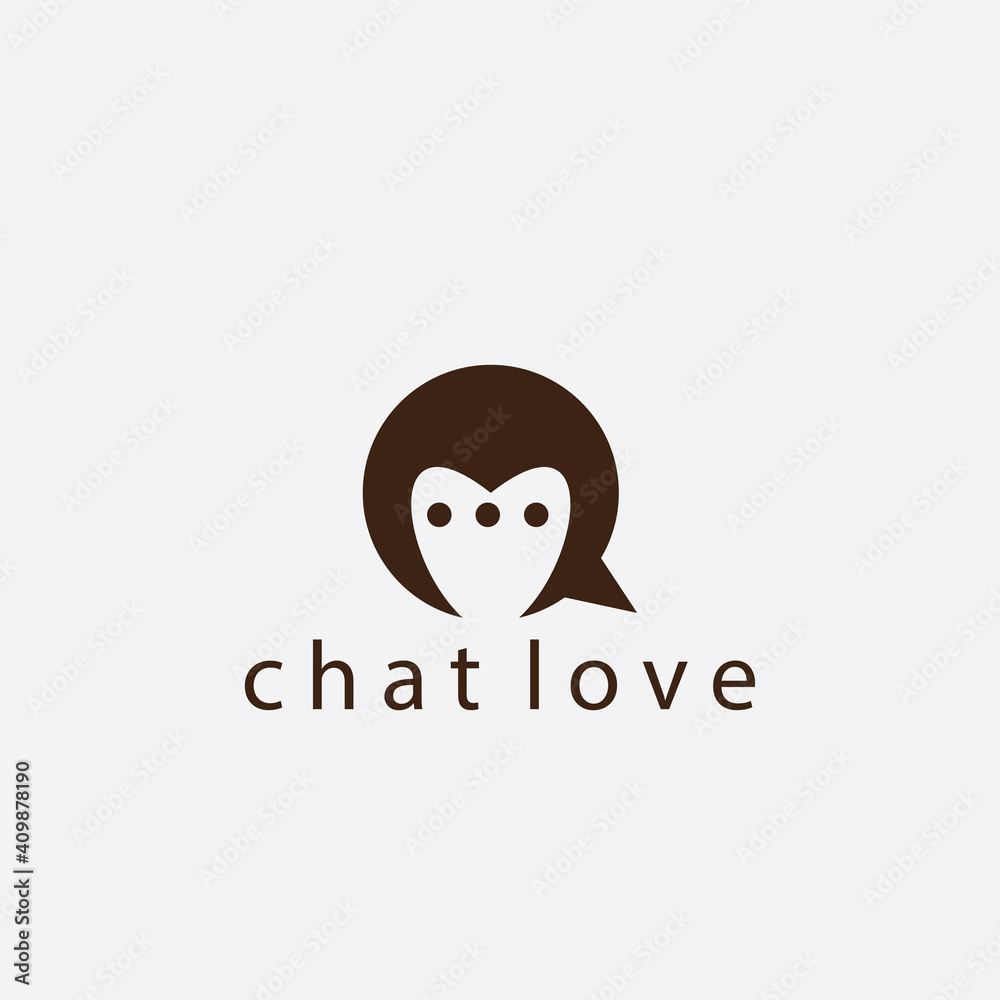 love logo chat illustration design vector template love logo chat illustration design vector template