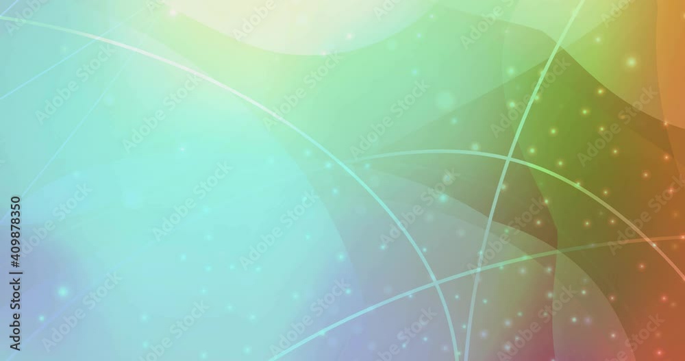 4K looping dark multicolor video sample with colored lines, dots. Colorful shining lines in moving abstract style. Movie for a cell phone. 4096 x 2160, 30 fps.