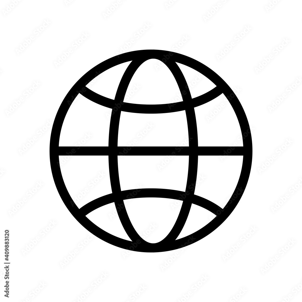 Vector world icon. World icon in flat style. Outline world icons.Icon isolated. Vector world icon. World icon in flat style. Outline world icons.Icon isolated.