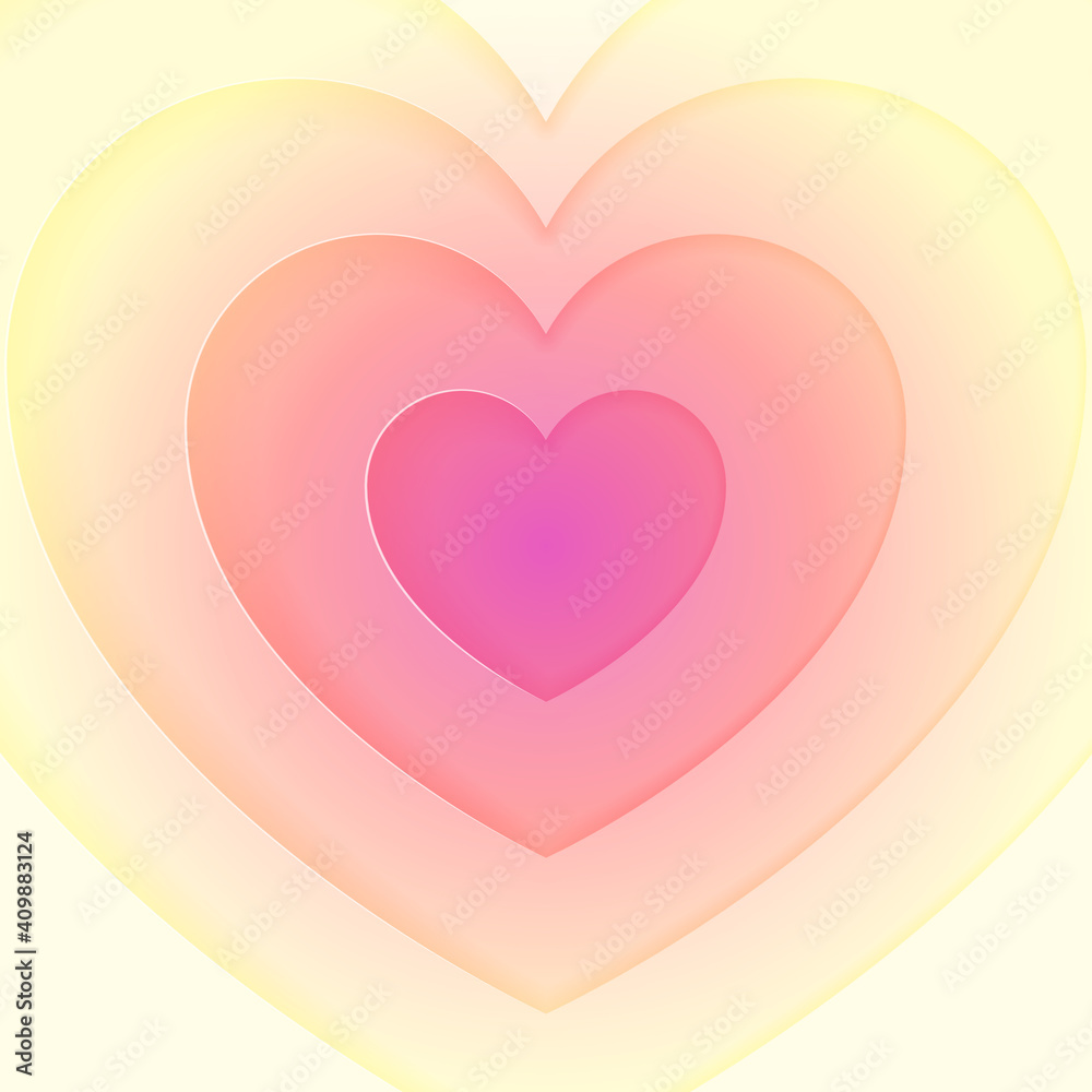 Background with hearts. Romantic background of shining hearts. St. Valentine's day concept. Vector 10 EPS
