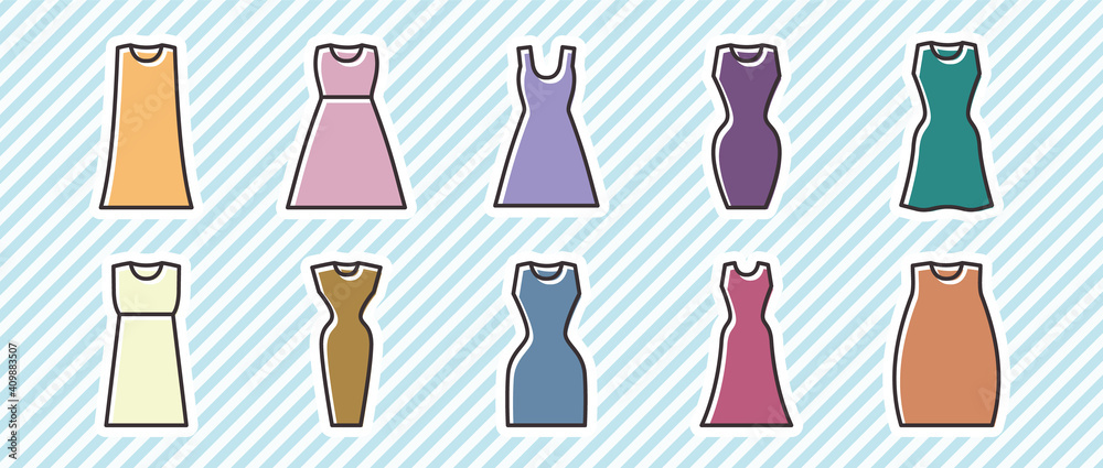 10アイコンセット 衣料品 婦人服 Stock Vector Adobe Stock