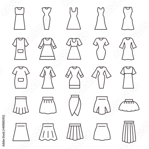   25アイコンセットNo.39（衣料品／婦人服）