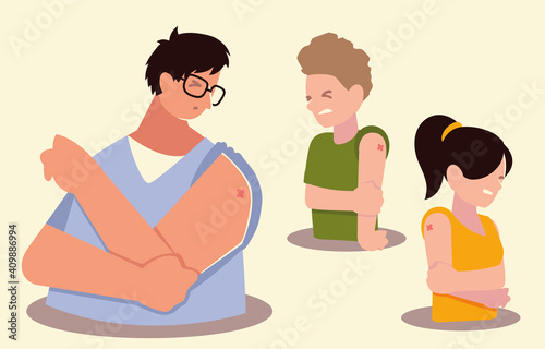 people with arm pain after getting the vaccine