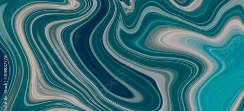 Marbled blue, white, green and turquoise abstract background. Liquid marble pattern. The element of water.