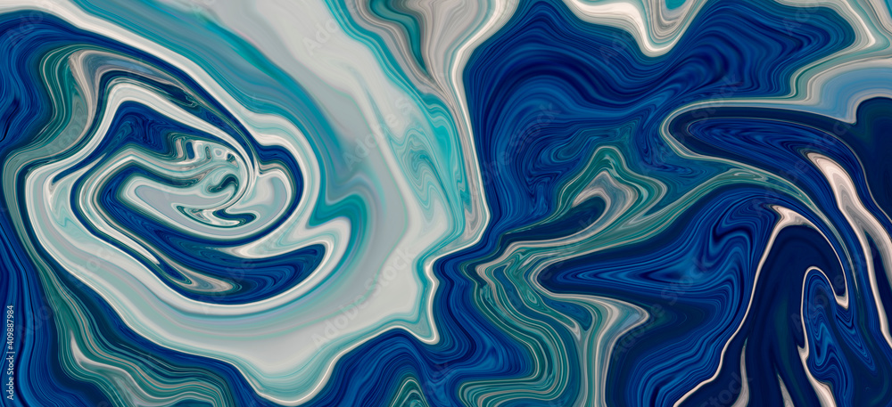 Marbled blue white and turquoise abstract background. Liquid marble pattern. Marbled blue white and turquoise abstract background. Liquid marble pattern.