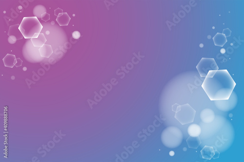 背景 ボケ 六角形 hexagon bokeh on purple and blue background blurred light
