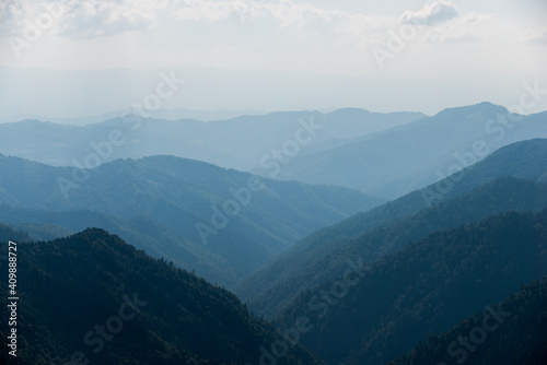 mountains landscape scenic wooded hills
