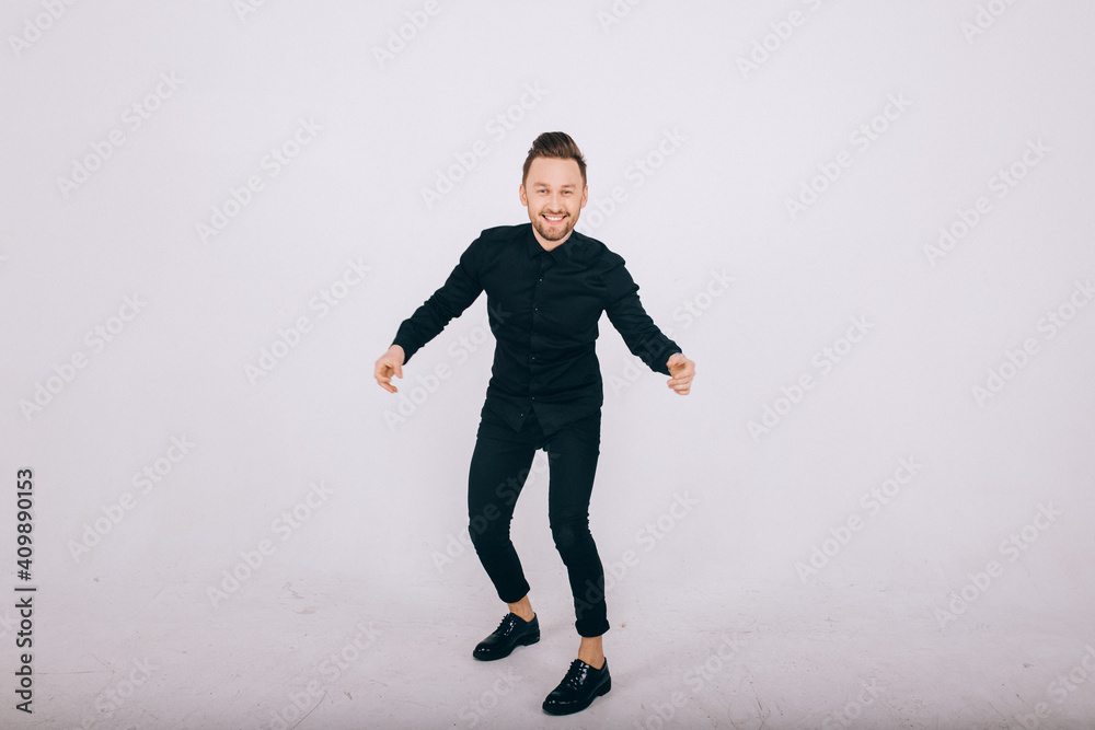 Stylish young man in studio