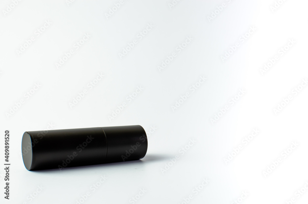 Beauty cosmetic black color on white background isolated, face care cream, dropper, brush on for healthy make up. Product container design bottles. Skin care products on empty background Beauty cosmetic black color on white background isolated, face care cream, dropper, brush on for healthy make up. Product container design bottles. Skin care products on empty background