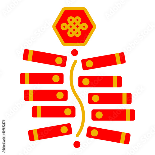 Flat vector icon of Firecracker