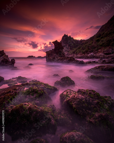sunset over the sea © Ridwanefendi