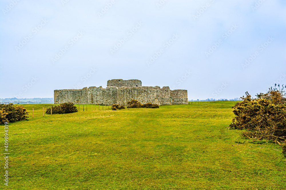 Ruins of Camber Castle, formerly known as Winchelsea Castle, near Rye, Sussex, England, UK