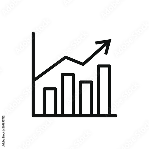 linear growth graphic icon