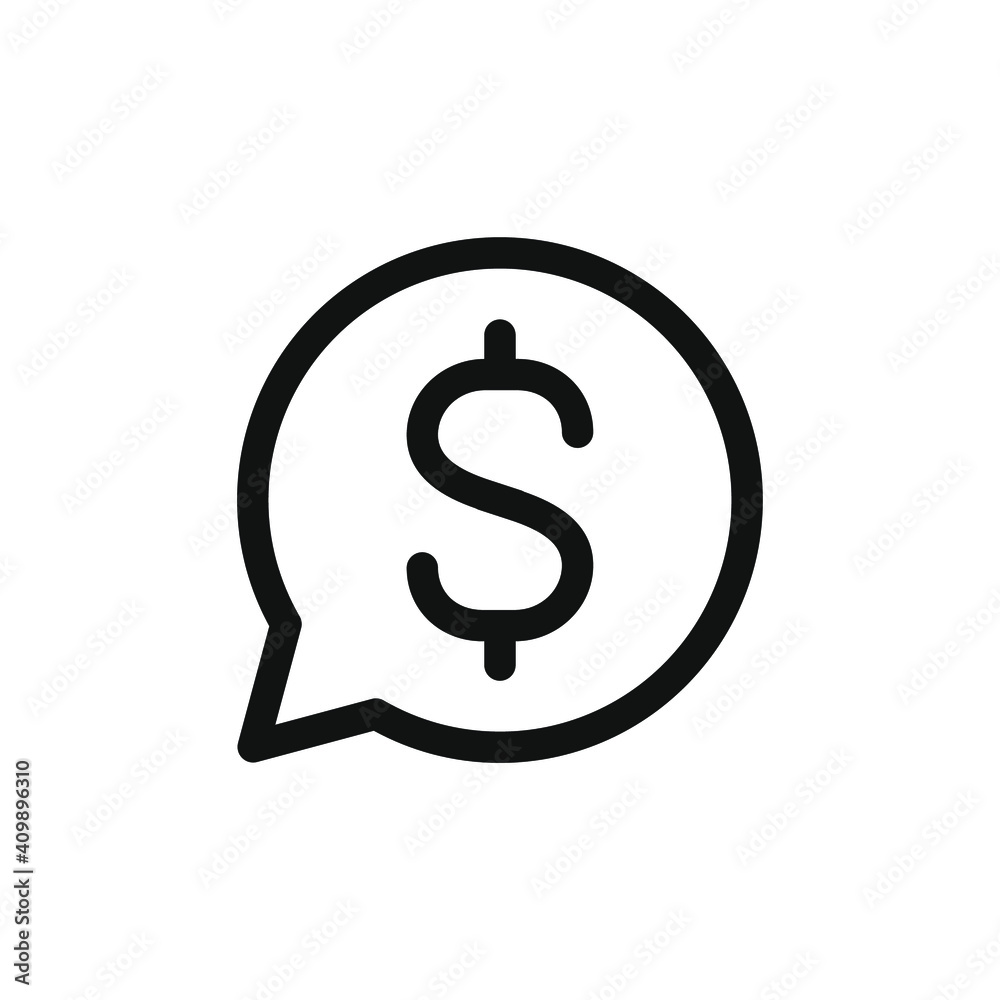 bubble chat with dollar icon bubble chat with dollar icon