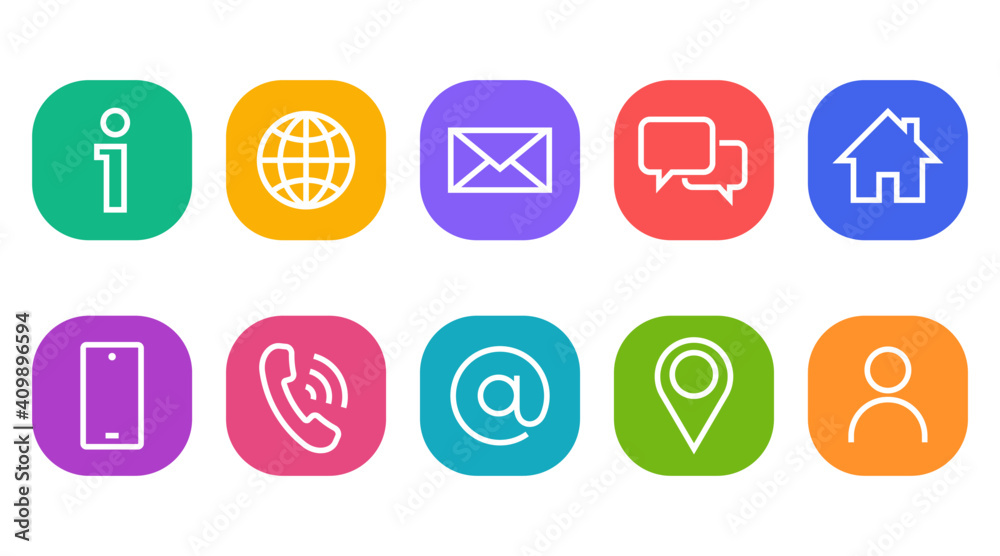 Set of thin line web symbol icons. home, location, globe, user, chat, correspondence, email, phone, Info, mobile. UI mobile, website elements. Vector collection of black and white buttons Set of thin line web symbol icons. home, location, globe, user, chat, correspondence, email, phone, Info, mobile. UI mobile, website elements. Vector collection of black and white buttons