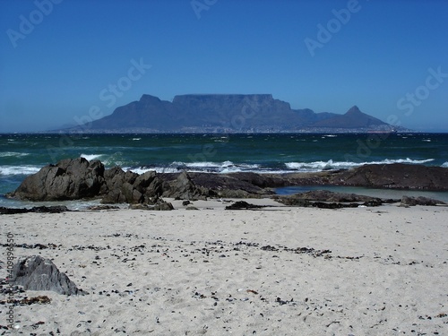 Obraz na płótnie Tafelberg, Kapstadt, Cape Town, Südafrika, Reise, Urlaub, Meer, Berg, Stand, Wasser, Beach w salonie