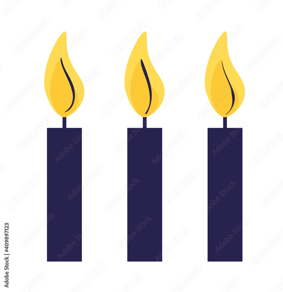 birthday candles fire isolated icon vector illustration design birthday candles fire isolated icon vector illustration design